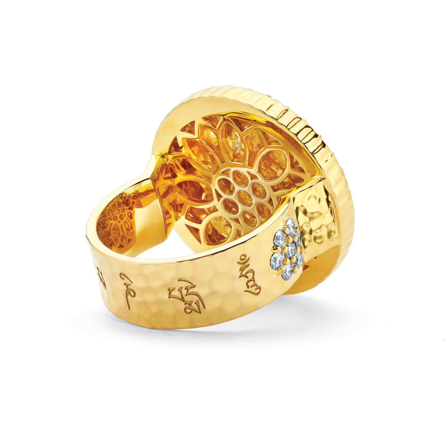BUDDHA COIN RING WITH DIAMONDS | Buddha Mama
